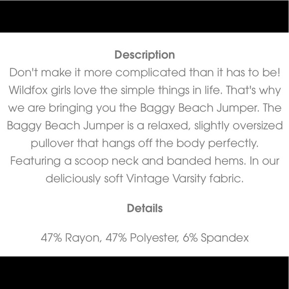 🔥WILDFOX🔥BAGGY BEACH JUMPER PULLOVER SWEATSHIRT FOREST GREEN LARGE NWT - Picture 3 of 4